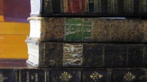 Stacked books