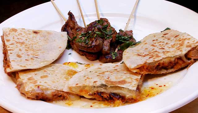 Boudro's duck quesadilla is smokin'