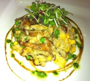 Wild mushroom and corn risotto with Lodi Grana