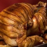 CHOW's Bacon-Wrapped Turkey with Pear Cider Gravy