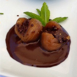 Figs Stuffed with Chocolate and Almonds