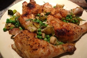 Chicken w/ Leeks and Peas