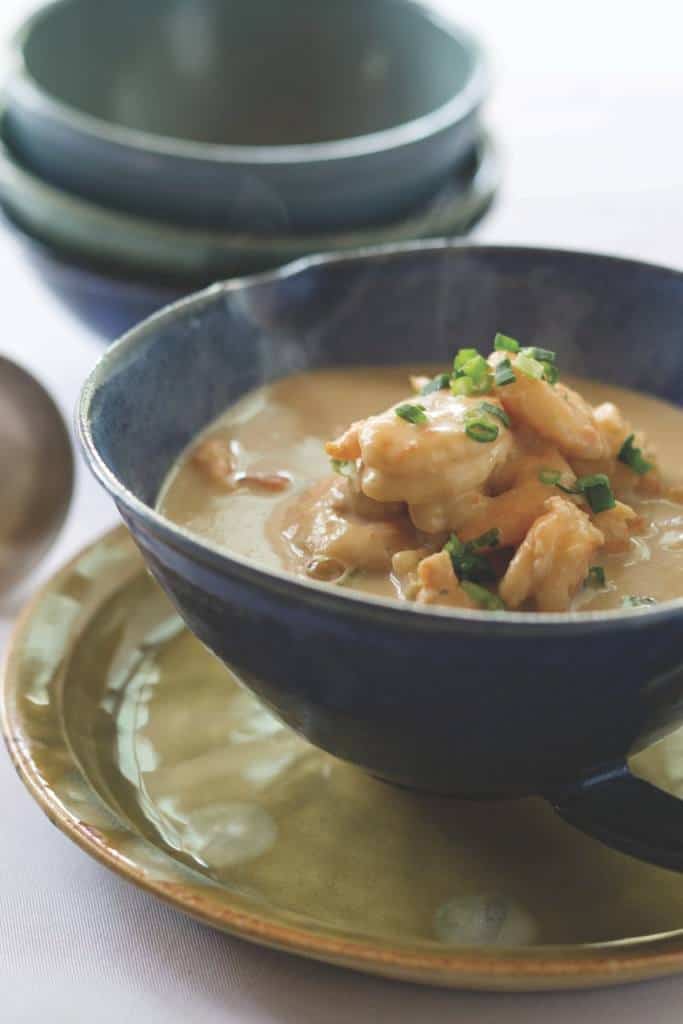 White Squash and Shrimp Soup