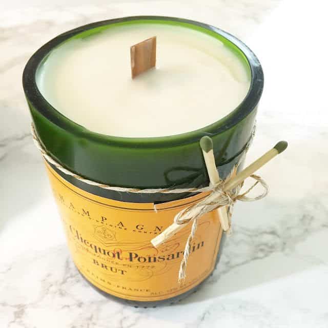DIY Wine Bottle Candle