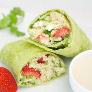 Strawberry Quinoa Salad Wraps