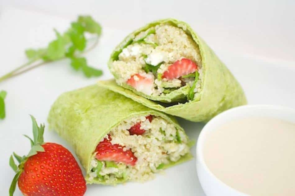 Strawberry Quinoa Salad Wraps