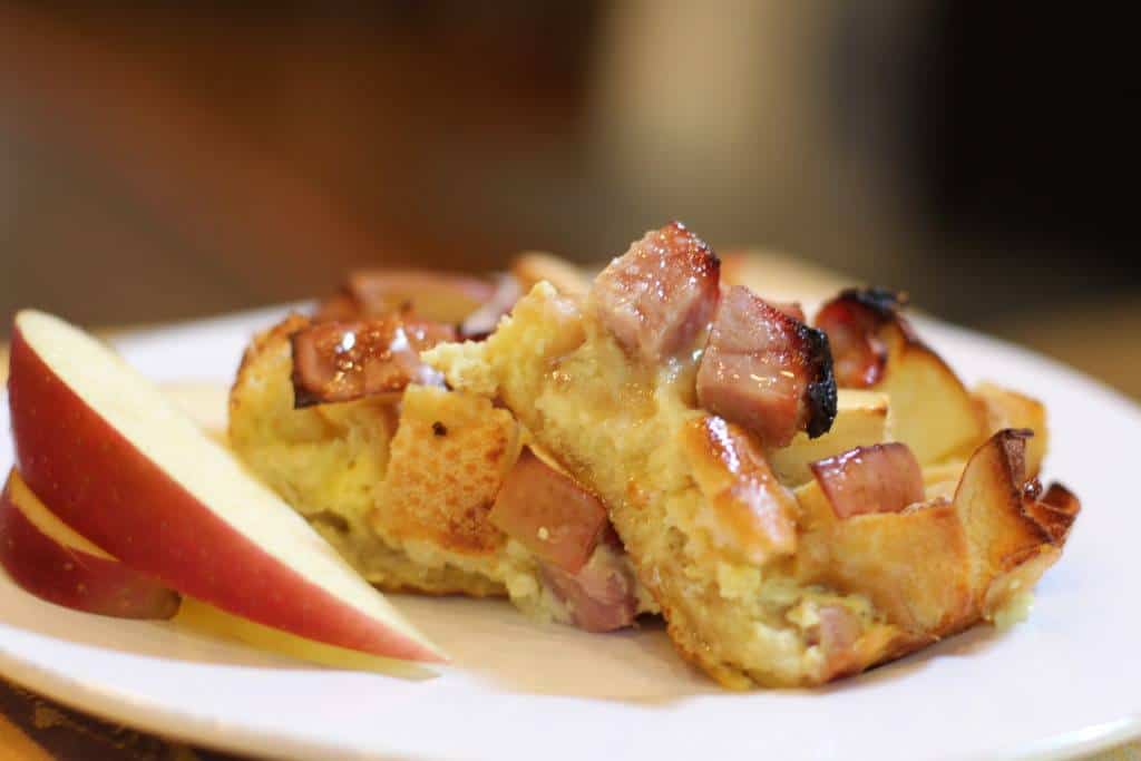 Camellia Inn's Apple & Ham Breakfast Bread Pudding