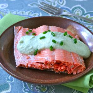 Salmon with Yogurt Sauce