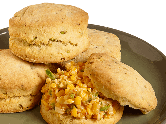 Hatch Green Chile Biscuits with Jalapeño Cheese