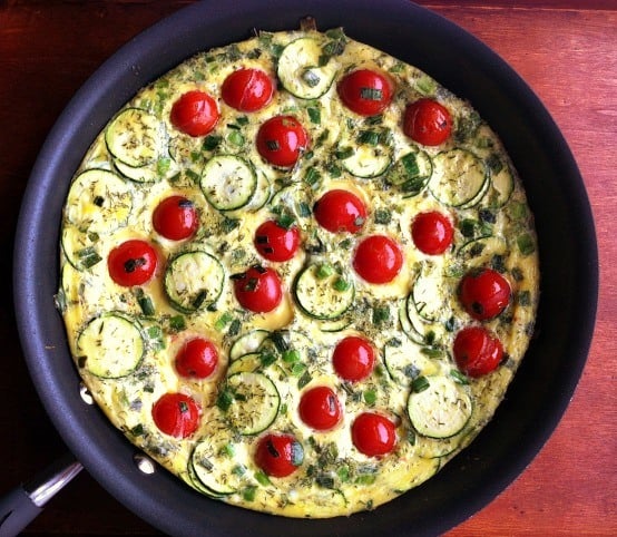 Zucchini Tomato Baked Frittata