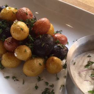 Duck Fat and Thyme Marble Potatoes