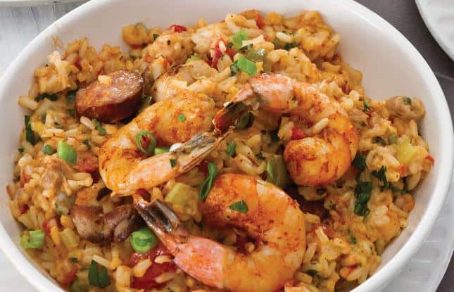 Chicken, Andouille and Shrimp Jambalaya