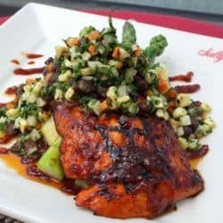 Bourbon Glazed Barbecued Salmon
