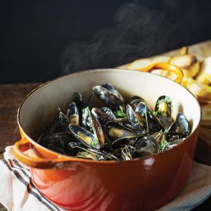 Mussels with Dijon and White Wine