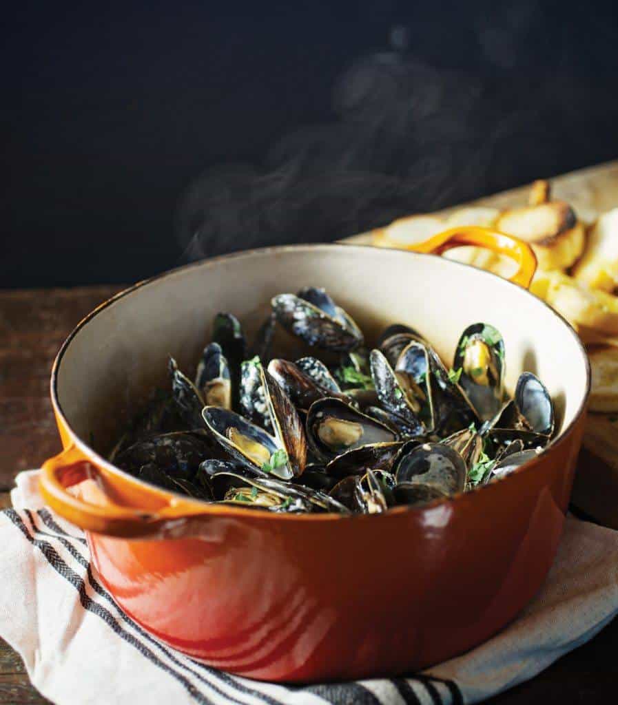 Mussels with Dijon and White Wine