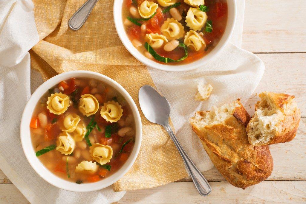 Summer Bean and Tortellini Soup