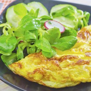 Goat Cheese and Bell Pepper Omelet