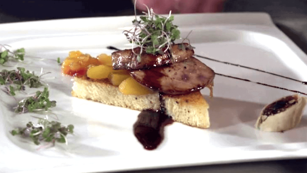 Artisans Foie Gras with Poached Pears and Baklava Goodtaste with Tanji