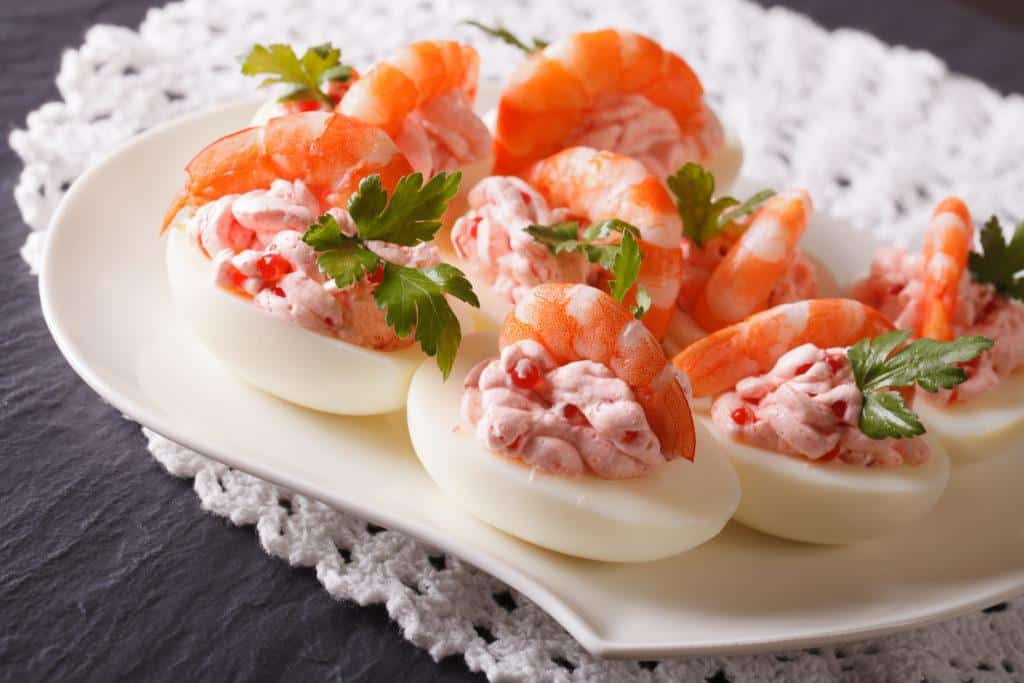 Deviled Eggs with Fresh Gulf Shrimp Goodtaste with Tanji