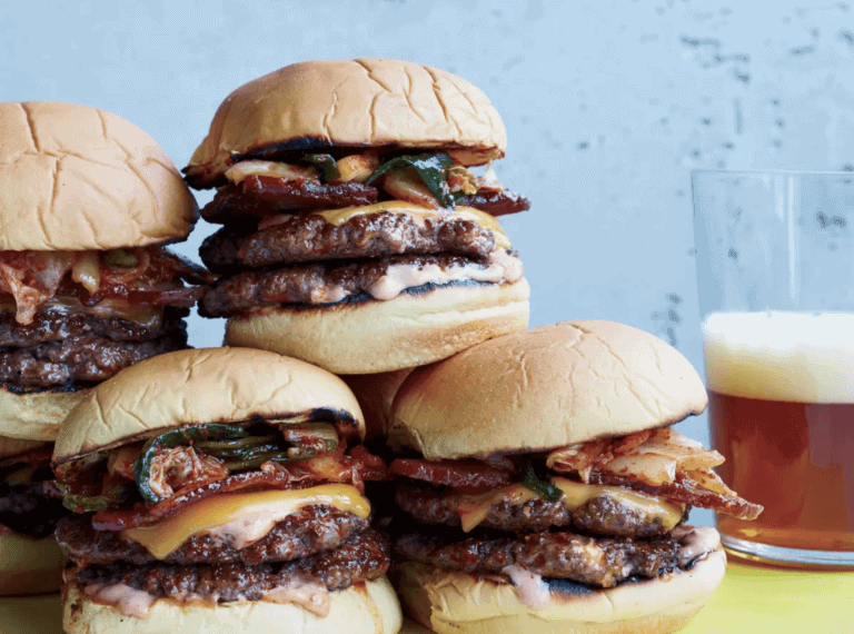 Bacon and kimchi 768x570 - 7 Over-the-Top Burgers