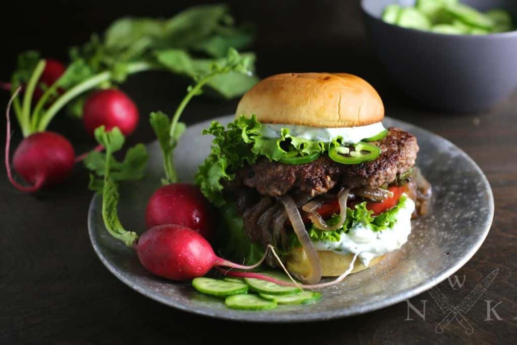 Smashed Cumin Lamb Burgers Goodtaste with Tanji
