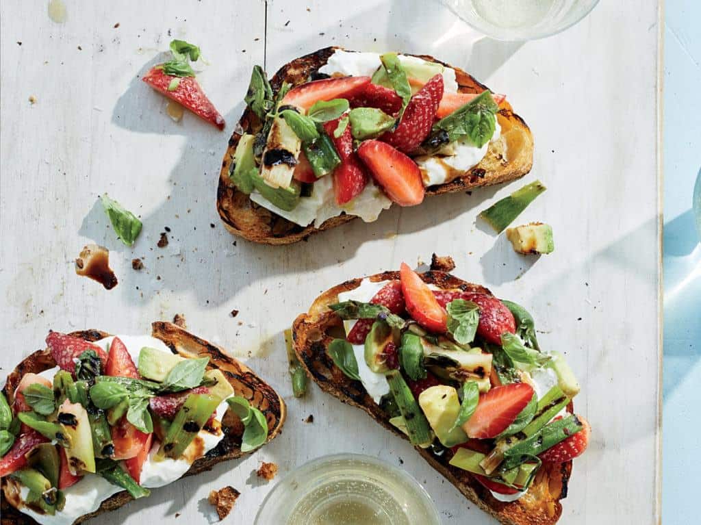 grilled strawberry avocado toasts with burrata XL RECIPE0517 1024x767 - 7 Last-Minute Brunch Recipes