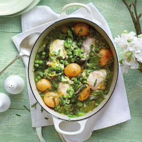 chicken casserole in pan spring chicken casserole food Good Housekeeping UK