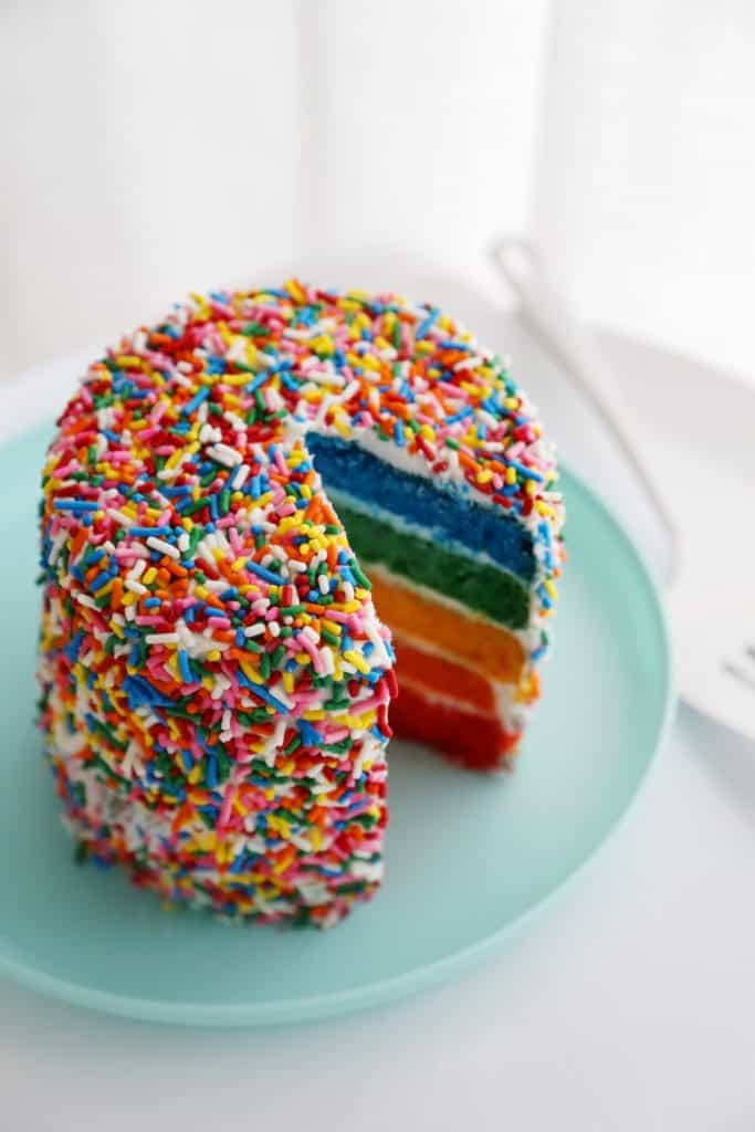 Easy Rainbow Cake 2 scaled 1