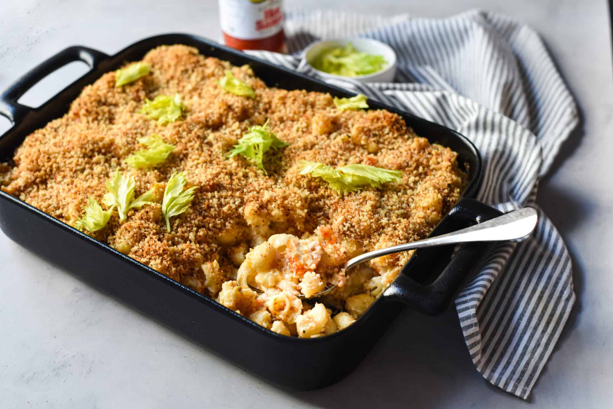 Baked Buffalo Chicken Mac and Cheese Goodtaste with Tanji