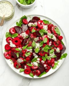 Beet and Strawberry Salad with Lemon Poppy Seed Dressing