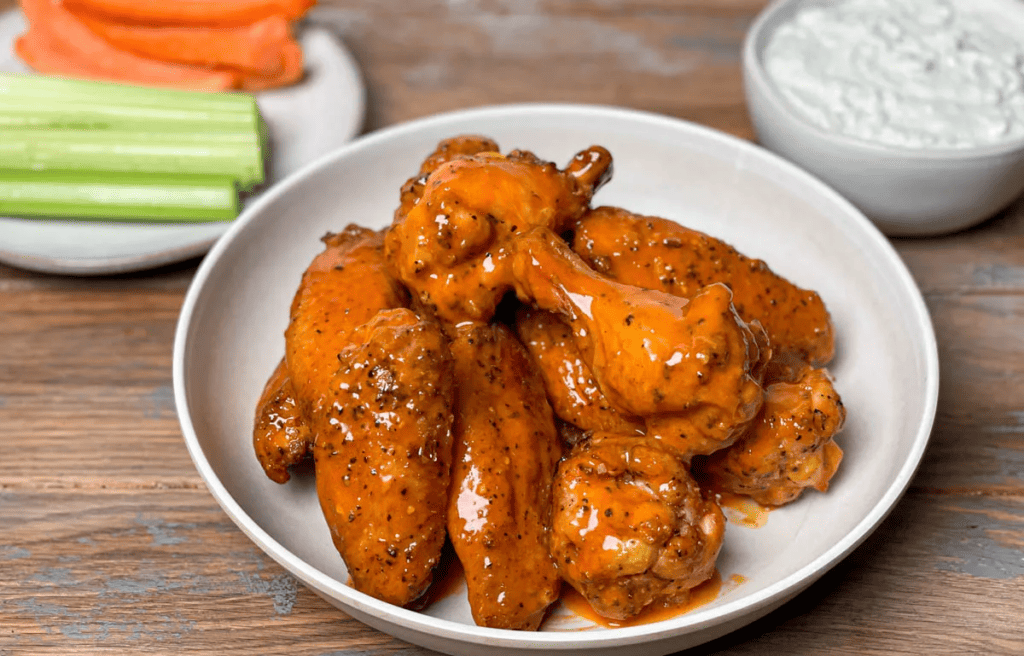 Smoked Buffalo Hot Wings with Crispy Skin