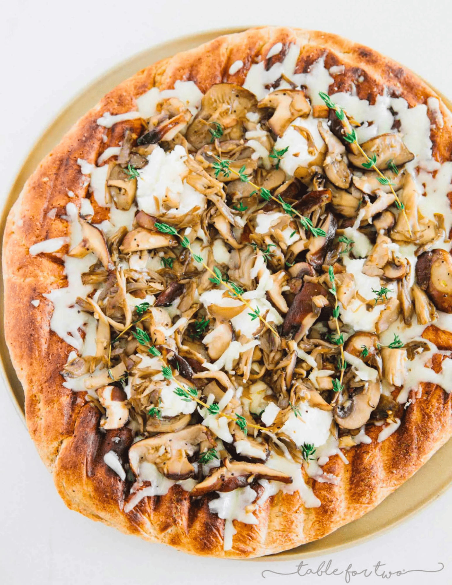 Triple Mushroom and Herb Grilled Pizza