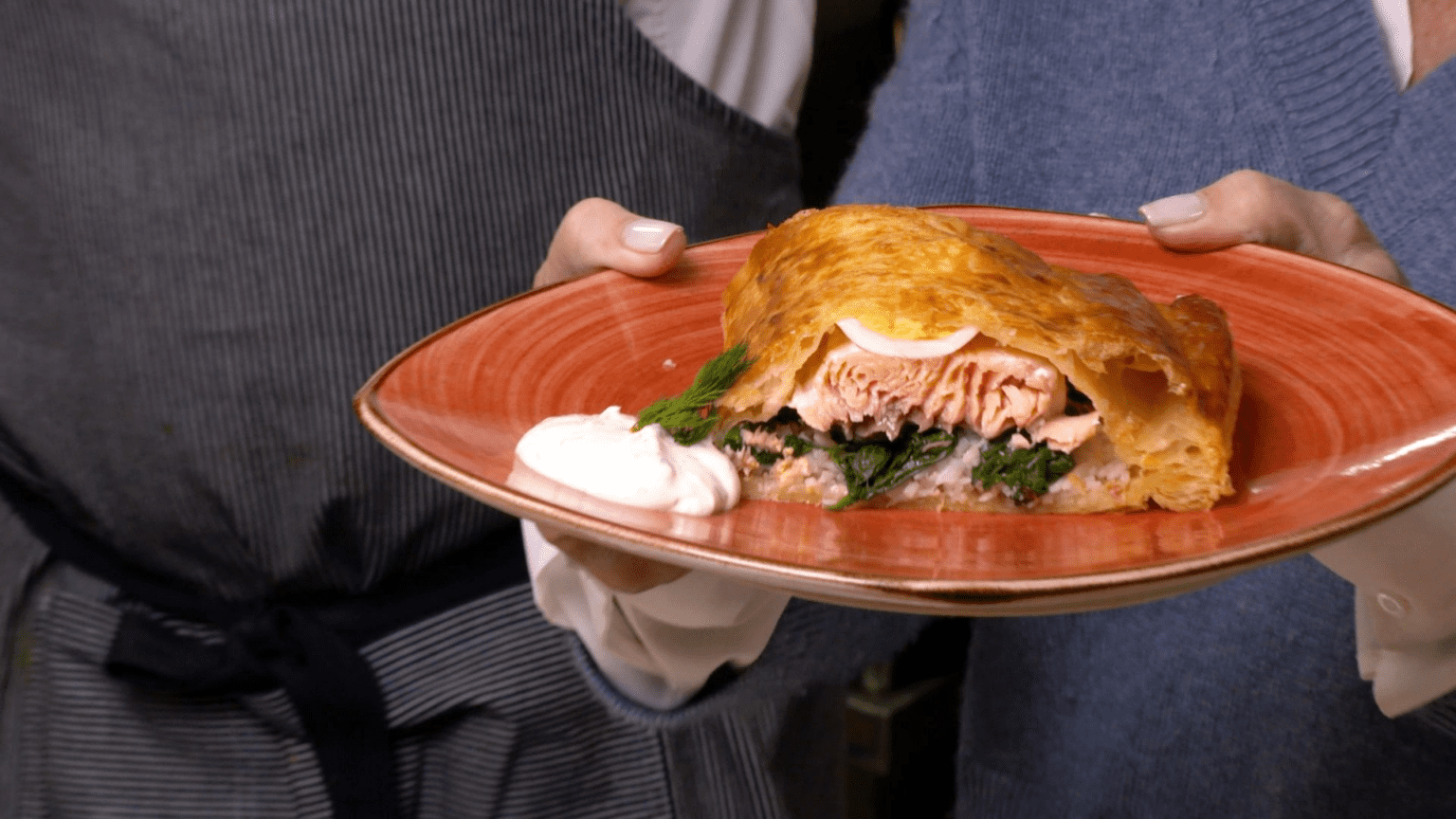 Sysco Kitchen’s Salmon Coulibiac with LemonDill Aioli Goodtaste with