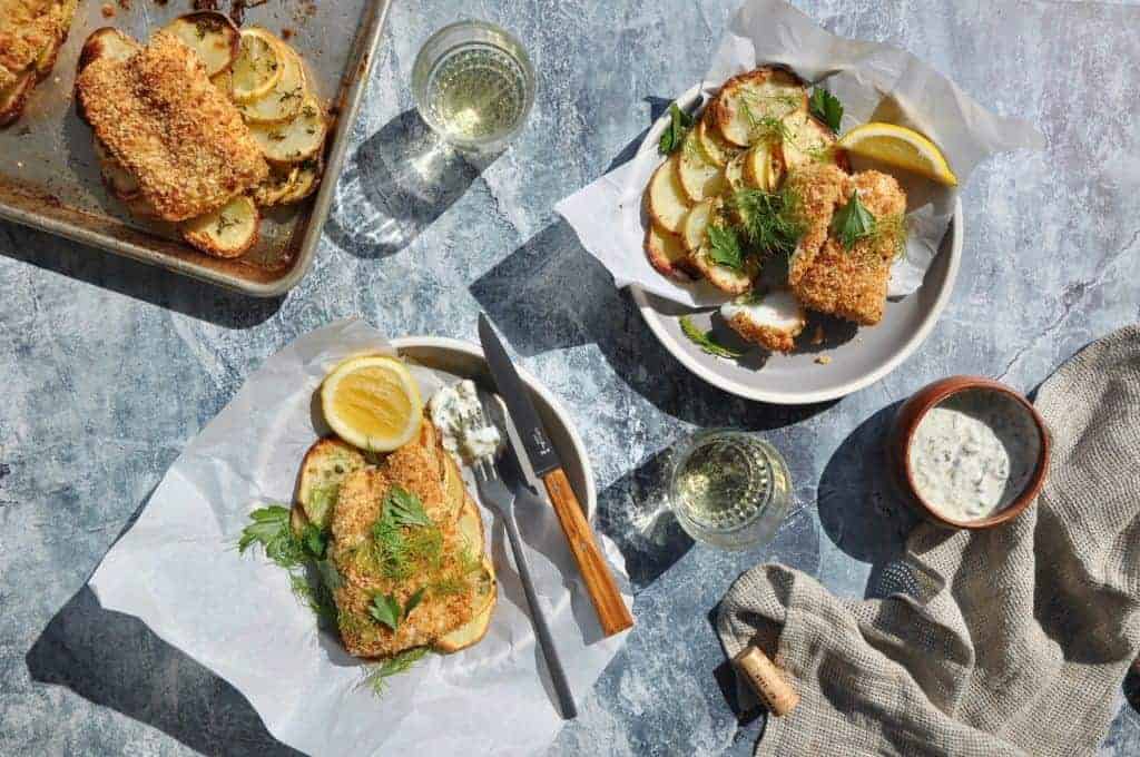 Sheet Pan Fish and Chips