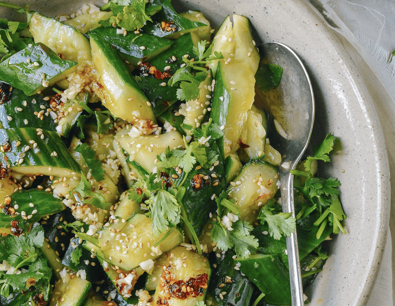 Smashed Asian Cucumber Salad