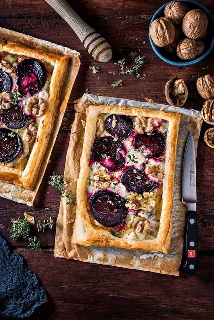 Beet and Goat Cheese Tart 