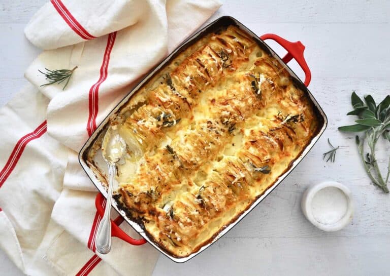 Hasselback potato gratin