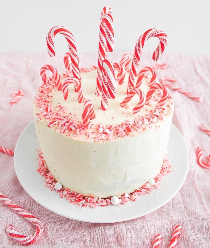 candy cane layered cake 