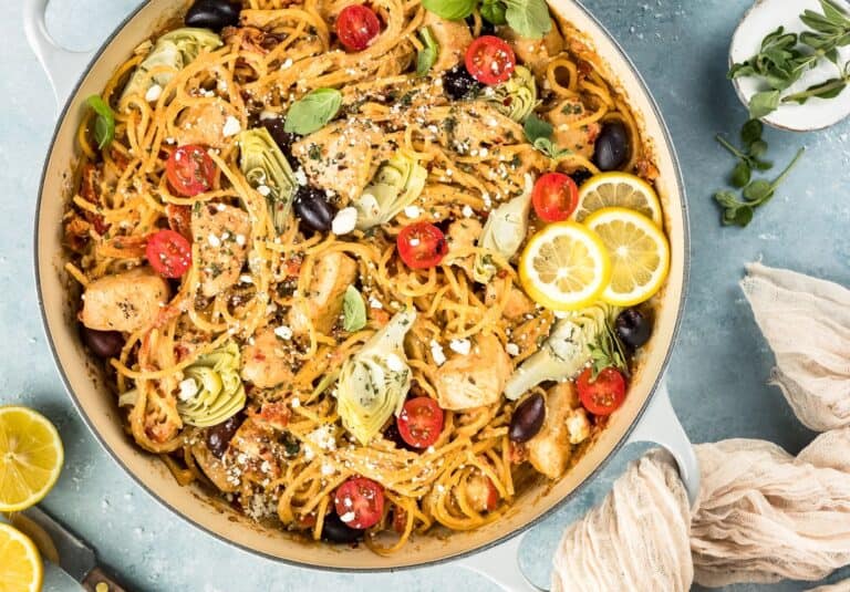 Mediterranean chicken pasta