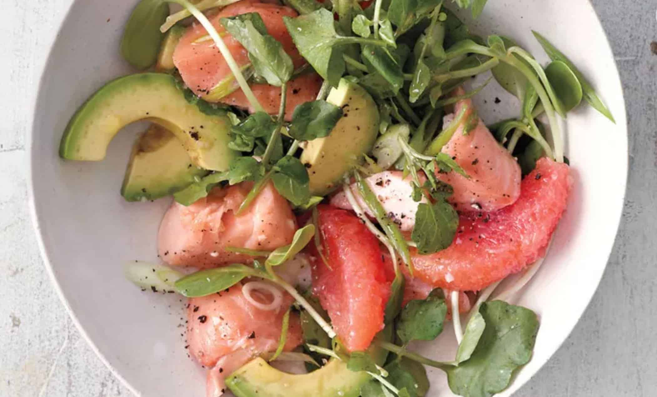Grapefruit Salmon and Avocado Salad 