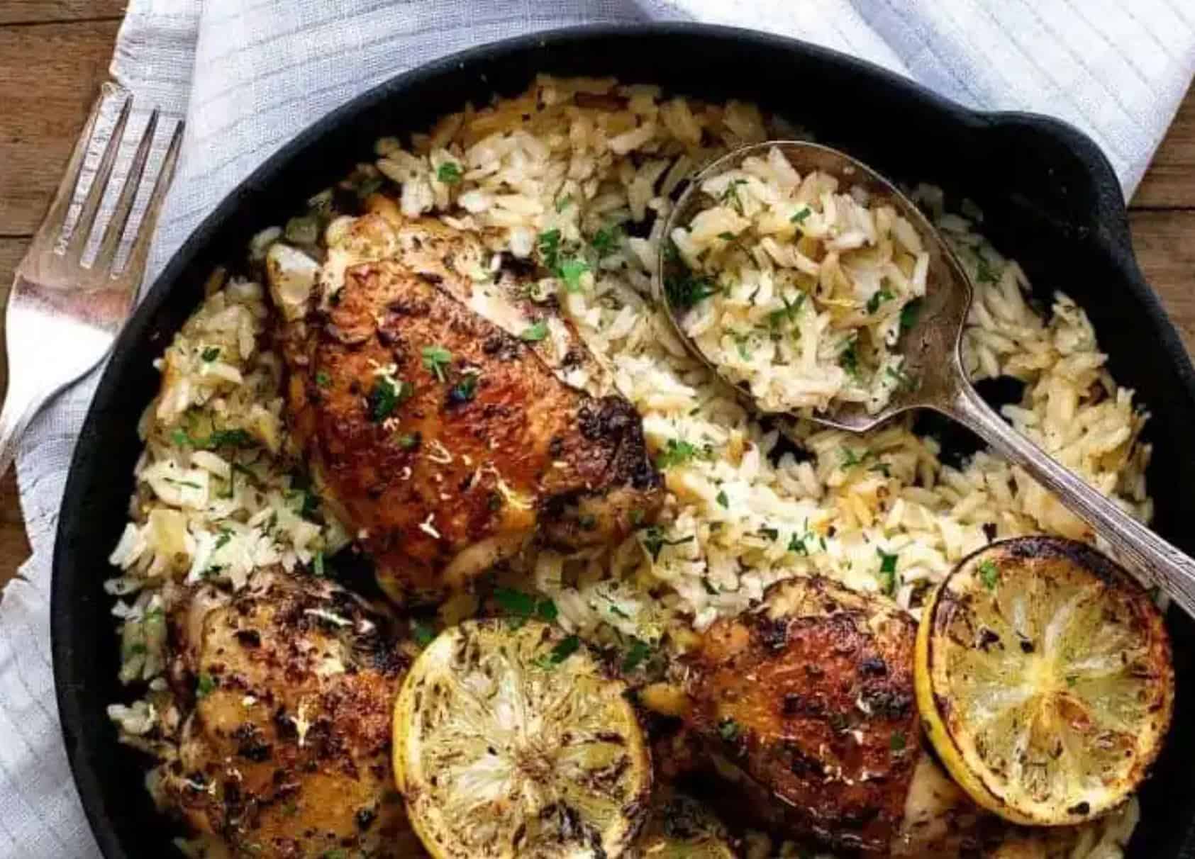 One Pot Greek Chicken and Rice