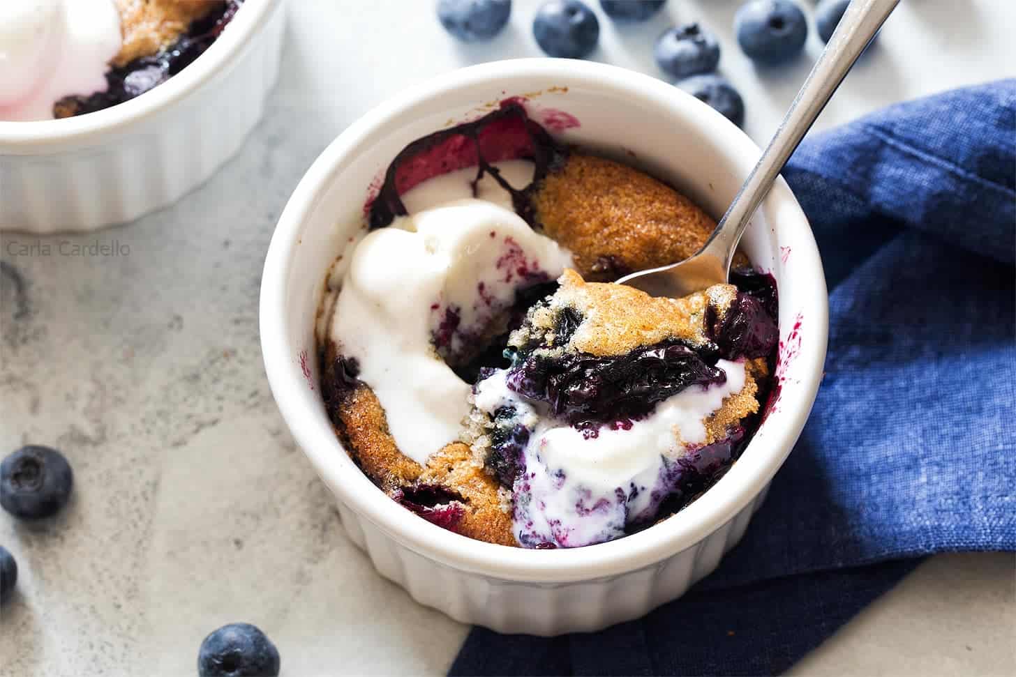 Blueberry Cobbler For Two