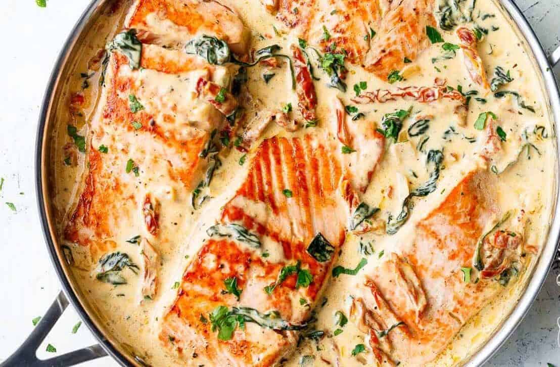 Creamy Butter Garlic Tuscan Salmon
