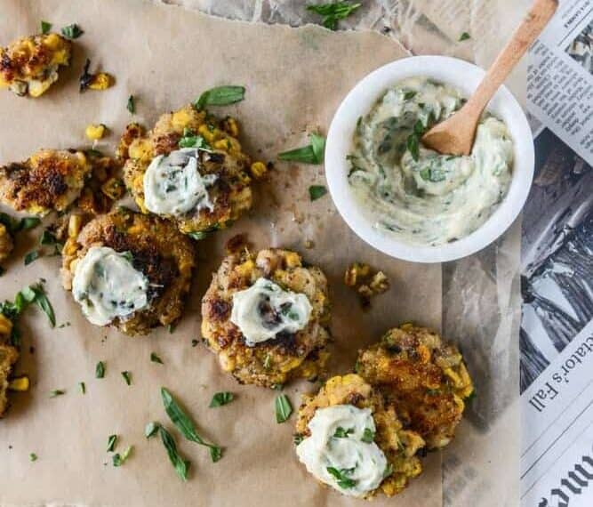 lobster corn fritters