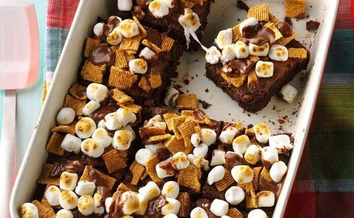 Fudgy Smores Brownies