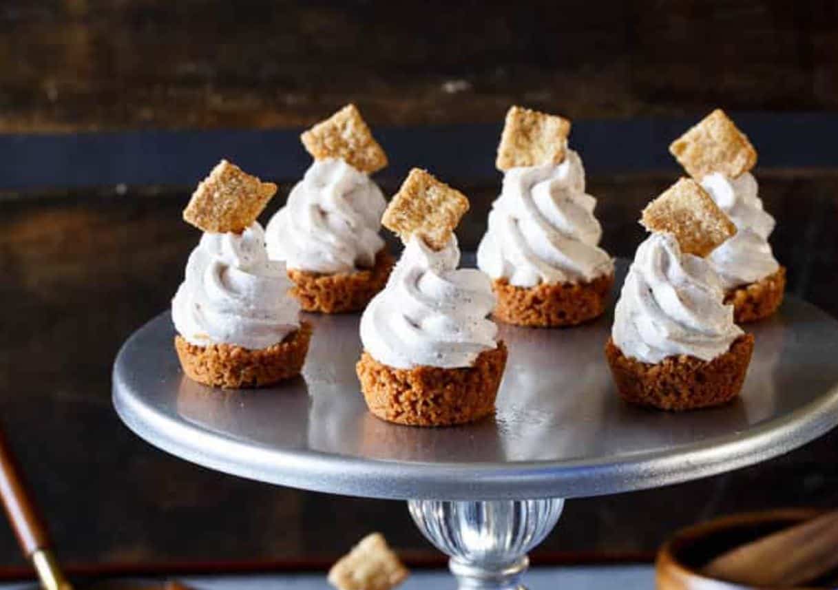 No Bake Cinnamon Toast Crunch Cheesecake Bites