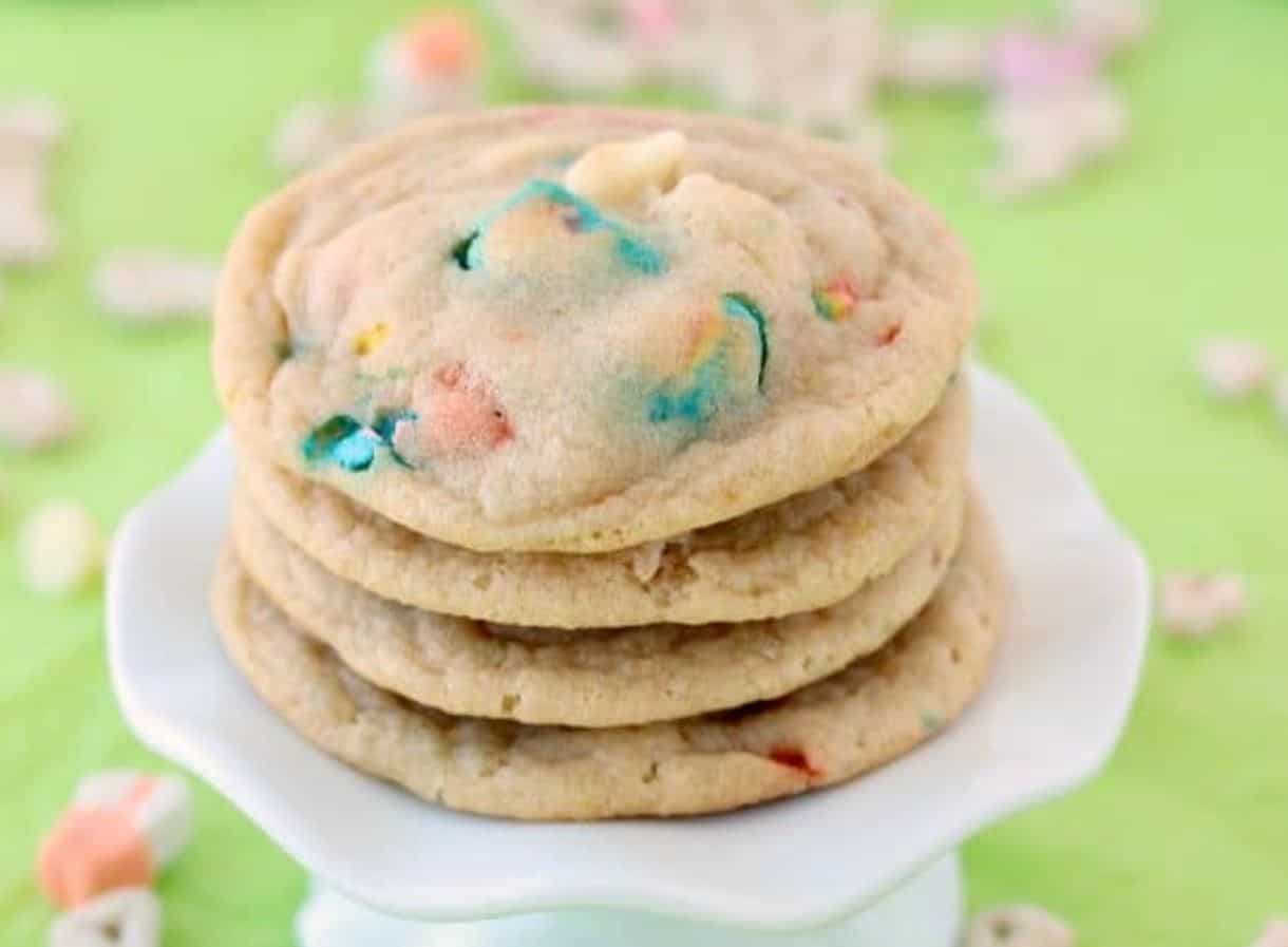 White Chocolate Lucky Charm Cookies