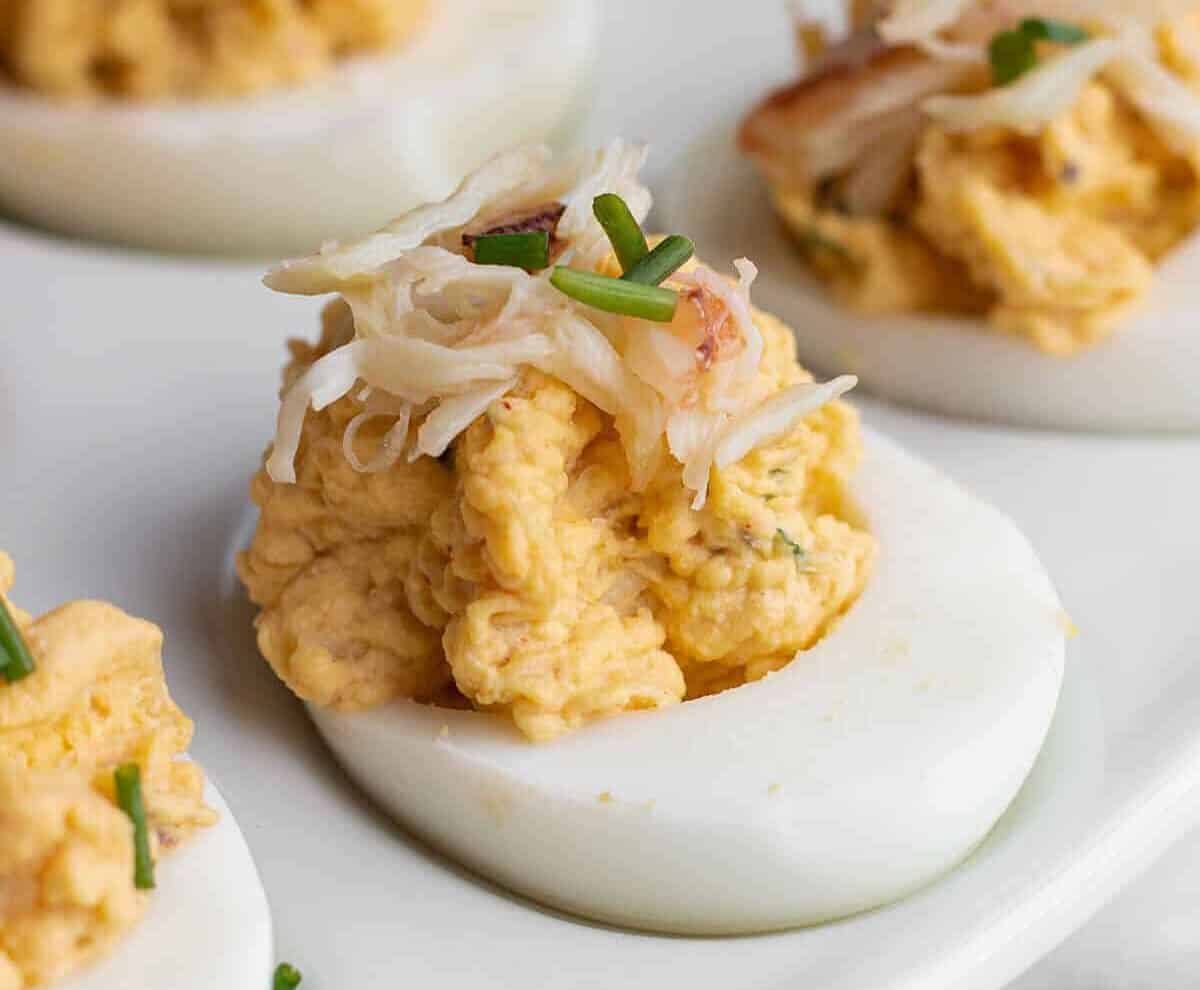 Crab Deviled Eggs