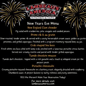 Lambeau's New Year's Eve Dinner