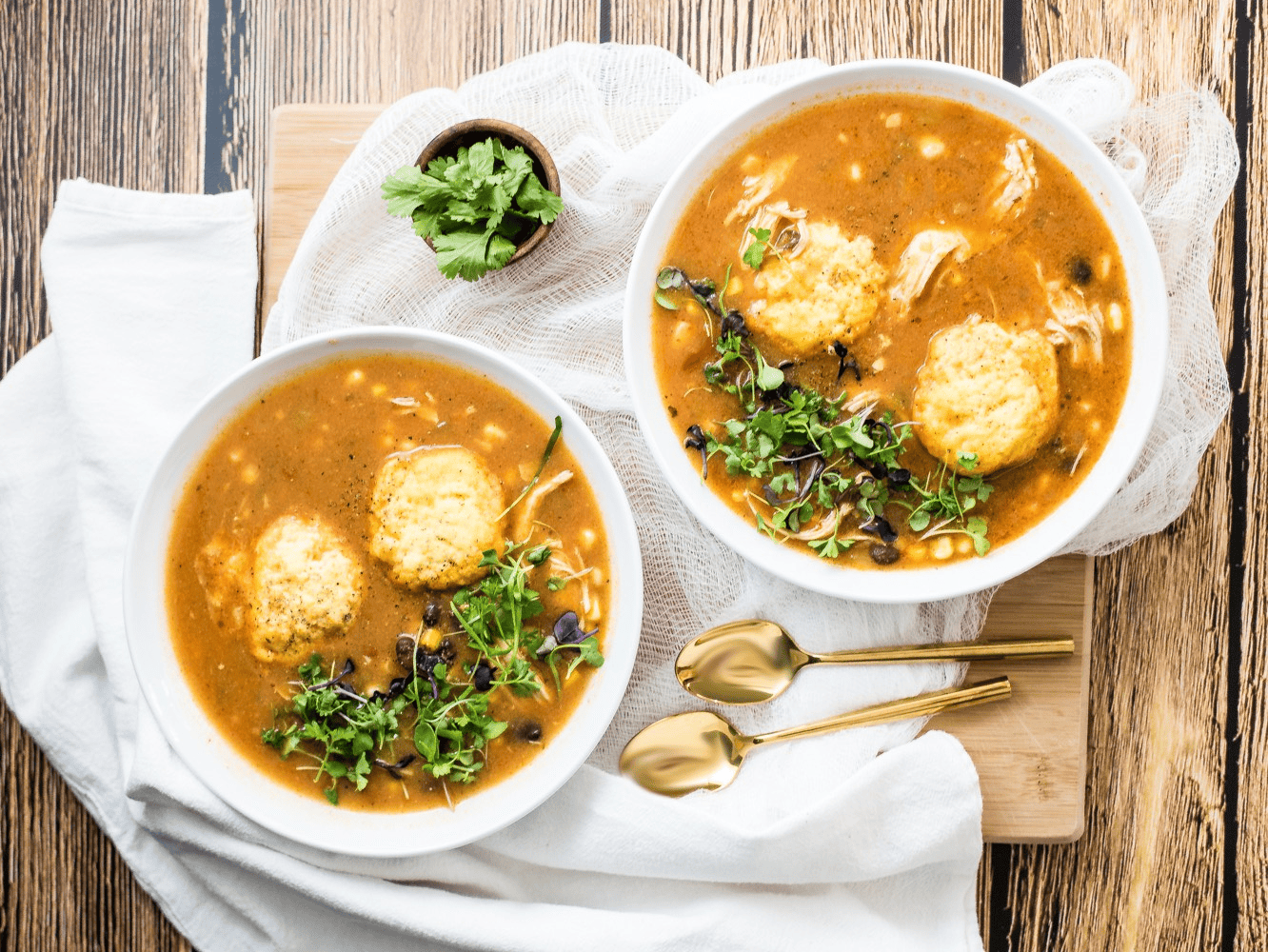 12125 southwestern chicken soup with cornmeal dumplings